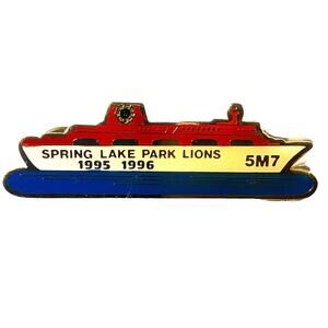 Vintage 1996 Lions Club International, Ship/Yacht Lapel Pin, Spring Lake Park MN